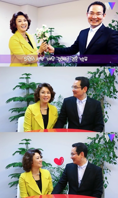 ▲결혼을 발표한 김혜선 이차용 커플(사진=유튜브 위키트리 김혜선 결혼발표 영상 캡처)