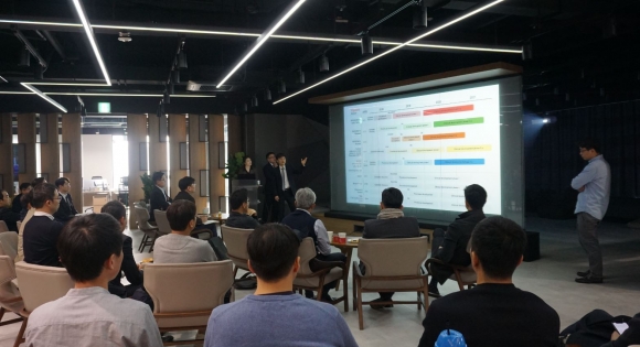 ▲보로노이가 지난 6일 송도 테크노파크 IT센터에 위치한 회사에서 IR 행사를 개최했다.