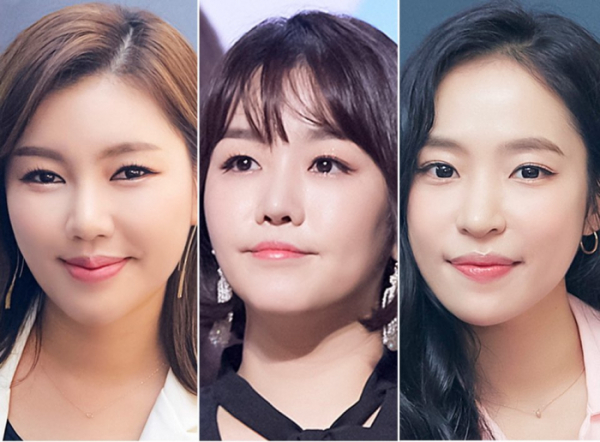 ▲송가인 정미애 홍자(사진제공=포켓돌스튜디오)