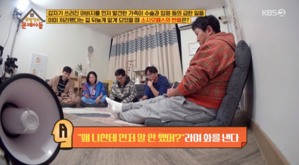 ▲소시오패스 테스트(사진=KBS2 '옥탑방의 문제아들' 방송화면 캡처)