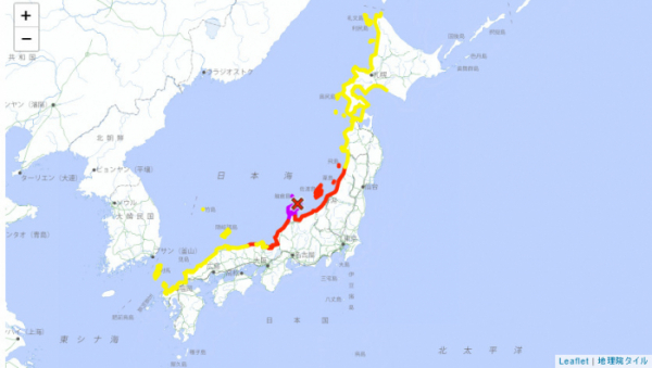 ▲일본 7.6 규모 지진 발생(사진=일본 기상청)