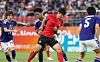 한국 남자축구, 일본과 결승서 득점 없이 전반 마무리 [아시안게임]