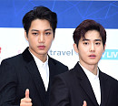 [BZ포토] 엑소 카이-수호, 흑백 미남 대결