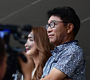 [BZ포토] 이수만 회장, 바다와 함께 SM콘서트 관람