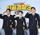 [BZ포토] 신현준-이청아-이정진, 오대환 빠진 아쉬운 '시골경찰3' 제작발표회