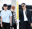 [BZ포토] 방탄소년단 진-슈가-RM, 여유로운 출국길
