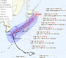 14호 태풍 난마돌 경로, 일본 상륙 후 동쪽 이동…제주ㆍ남부지방 태풍 영향권