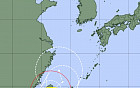 일본기상청의 제18호 태풍 '끄라톤' 예상경로, 중국 쪽으로 꺾였다?