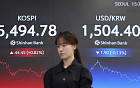 코스피, 삼성전자 실적 효과 ‘반짝’…트럼프 경계에 5490선 마감
