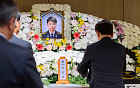 李대통령, 순직 소방관 빈소 조문⋯7살 딸 이야기에 '긴 침묵'