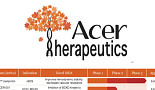 부광약품 투자 ACER Therapeutics의 3가지 파이프라인