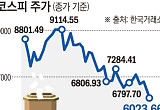 CXMT 재채기에 삼전·하이닉스 ‘추락’…장중 6000선 붕괴[中 반도체 공포 덮친 증시]