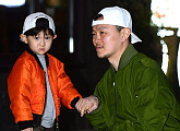 [BZ포토] 양동근, 붕어빵 아들과 함께 '미씽나인' 종방연 참석