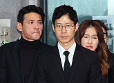 [BZ포토] '고 김주혁 발인' 황정민-유준상-김지수, '슬픔에 잠겨'