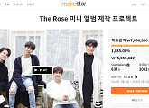 메이크스타, 밴드 더 로즈 미니앨범 프로젝트 목표 금액 10배 달성