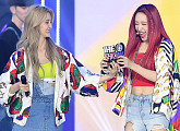 [BZ포토] EXID 정화-하니, 더쇼 1위 '아이처럼 해맑게'