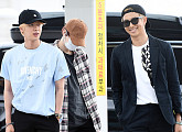 [BZ포토] 방탄소년단 진-슈가-RM, 여유로운 출국길