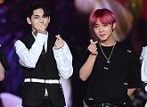 [BZ포토] 워너원 옹성우-박지훈, '하트 왕자'