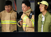 ‘1박 2일’ 김준호X김종민, 소방복 커플 런웨이…'구급대원 포스'