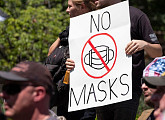 ‘노 마스크(No Mask)’ 시위…코로나19 2차 확산세 비상