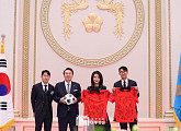 벤투 감독ㆍ손흥민ㆍ조규성 등 월드컵 축구 국가대표팀…尹 대통령과 만찬