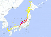 일본, 7.6 규모 지진 대형 쓰나미 경보…한국 동해 묵호 최고 67㎝ 지진해일 피해없어