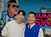 손흥민, '흠뻑쇼' 생애 첫 관람…싸이 만났다