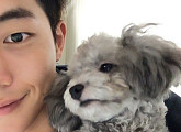 남주혁, 반려견과 미모 대결 "눈이 참 예쁘다 곱순아"