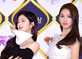 [BZ포토] 아이린-솔빈, 뮤직뱅크 역대 MC들의 미모 대결