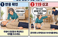 [만화로 보는 시니어 뉴스] 심정지 의심될 때, 꼭 해야 할 네 가지