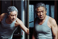 '사냥' 안성기, 환갑이 넘었다고? 근육질 몸매 '과시'