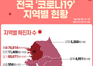 [코로나19 지역별 현황] 서울 7만6814명·경기 6만8671명·대구 1만3287명·인천 1만1406명 순