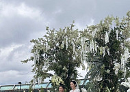 김병만, 비공개 결혼식 현장 포착⋯순백의 아내ㆍ두 자녀 총출동