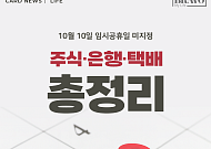 [카드뉴스] 10월 10일, 주식시장·은행·택배 운영 상황 총정리