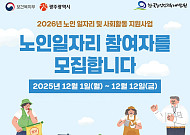 2026년 노인일자리 3만6440명...광주시 모집