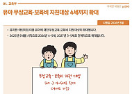 4~5세 유아 무상교육…아이돌봄 지원 중위소득 250%까지 [새해 달라지는 것]