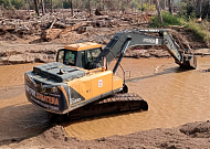 HD건설기계, 인도네시아 수해 현장 복구 지원…굴착기 투입