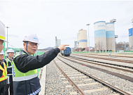 김태승 코레일 사장, 오봉역 철도 물류 작업 현장 점검