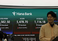 원·달러 환율 28.8원↓…코스피 8.44% '폭등', 코스닥 6.06% 상승 [포토]