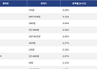 [넥스블록][하락 코인 10] 월드코인 -3.42% 하락, 비트코인 캐시 -3.12% 약세