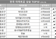 [아파트값 상승 톱10] 서울 용산구 ‘반도’ 등