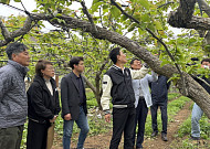 배 등 저온 피해ㆍ 원자재 급등 농가 호소...순천시 현장점검 나서