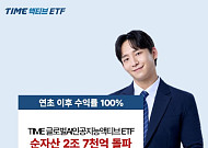 TIME 글로벌AI인공지능액티브 ETF, 연초대비 수익률 100% 돌파…"주식형 액티브 ETF 1위"