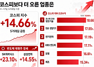 코스피 14.66% 뛸 때 더 오른 업종은…전기전자·보험·제조 ‘초과수익’