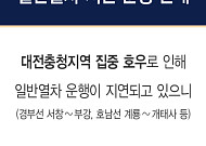 [속보] 집중호우 여파…대전-제천·익산-용산 무궁화호 3대 중지
