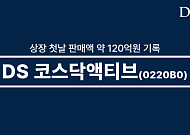DS 코스닥액티브, 상장 첫날 약 120억 순매수…BM지수 웃돌아