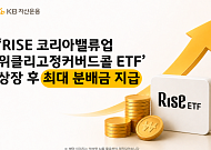 KB운용 'RISE 코리아밸류업위클리고정커버드콜 ETF' 상장 후 최대 분배금 지급