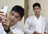 ‘상병’ 차은우, 짧은 머리에도 여전한 ‘얼굴천재’ 비주얼