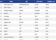 [넥스블록][인기 검색 코인 톱15] Moon Doge Coin 1000%대 급등…초고변동성 알트에 관심 집중