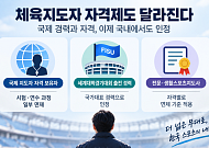 국제 지도자 자격 있으면 체육지도자 시험·연수 일부 면제한다